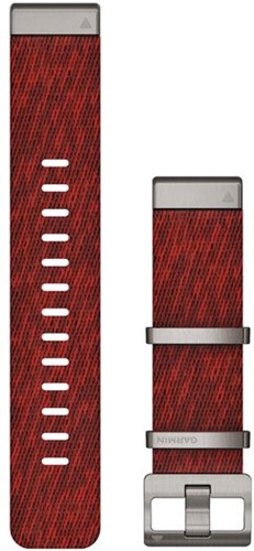 Garmin MARQ QuickFit 22m, Jacquard-geweven nylon polsband, rood