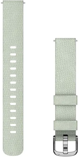 Garmin Lily 2 banden (14 mm), sage grey nylon met zilverkleurige gesp