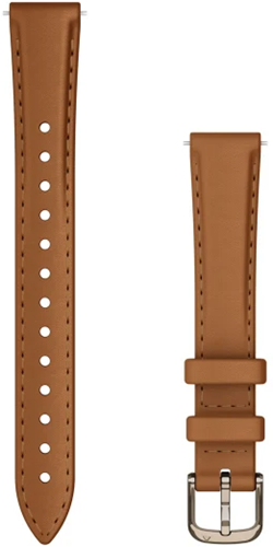 Garmin Lily 2 banden (14 mm), Tan leather met cream gold gesp