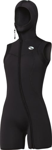 Bare 7mm Step-In S-Flex Hooded Vest Black Women 02