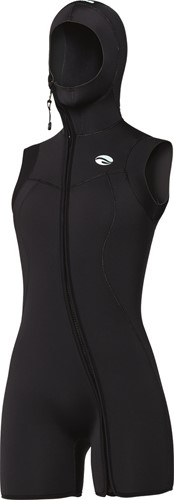 Bare 7mm Step-In S-Flex Hooded Vest Black Women 10