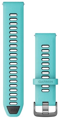 Garmin Quick release polsband 22mm, Aqua/Zwart met slate gesp