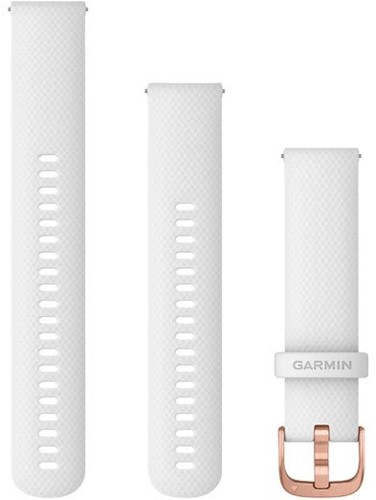 Garmin Bandjes met snelsluiting (20 mm), Wit met rose gold gesp