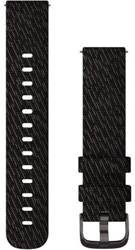 Garmin Bandjes met snelsluiting (20 mm), Black pepper geweven nylon met slate gesp