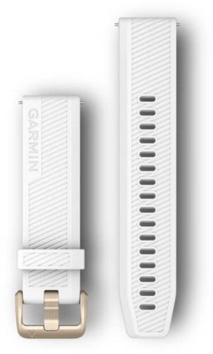 Garmin Bandjes met snelsluiting (20 mm), Wit met light gold gesp