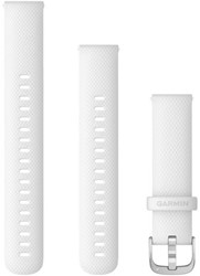 Garmin Bandjes met snelsluiting (18 mm), Wit met zilverkleurige gesp