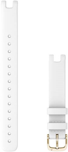 Garmin Lily banden (14 mm), Wit italiaans leer met cream gold gesp (Large)