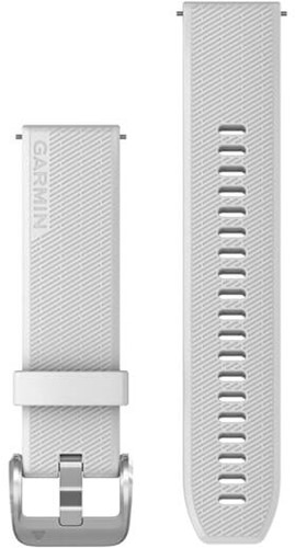 Garmin Bandjes met snelsluiting (20 mm), Wit met polished silver gesp