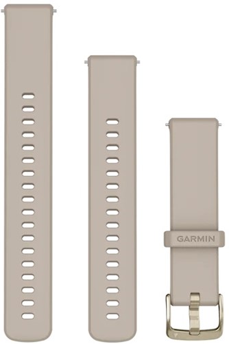 Garmin Bandjes met snelsluiting 18 mm, French grey met Soft Gold gesp