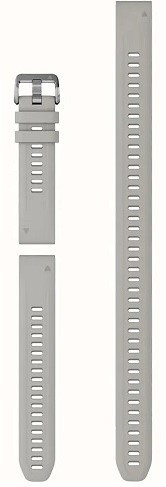 Garmin QuickFit 20mm polsband voor duiken, Fog grey siliconen (3-delige duikset)