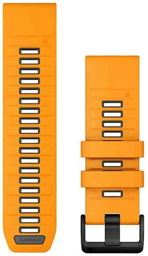 Garmin QuickFit 26 Watch Bands, Spark Orange/Graphite Silicone