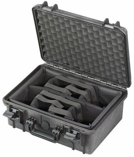 Max Case MAX 380 H 160 Black padded dividers 380 x 270 x 160 mm