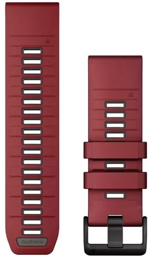 Garmin QuickFit 26 Watch Bands, Marsala/Graphite Silicone
