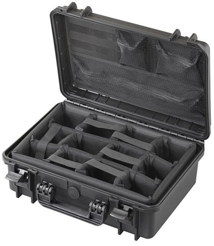 Max Case MAX 430 Black padded dividers +  lid organizer 426 x 290 x 159 mm