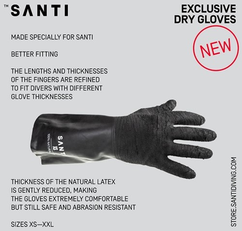 Santi Exclusive Dry Gloves (Pair) - S