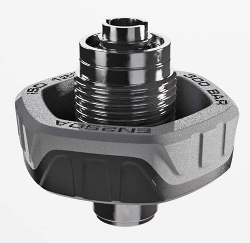 Mares Din Connector 300 Bar - Hex. W/Ast BKGR