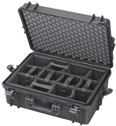 Max Case MAX 505 Black padded dividers 500 x 350 x 195 mm
