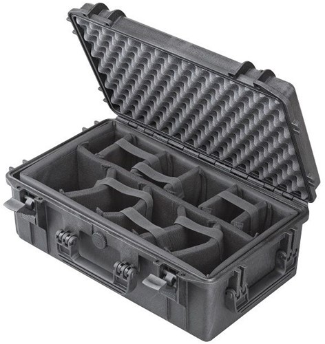 Max Case MAX 520 Black padded dividers 520 x 290 x 200 mm