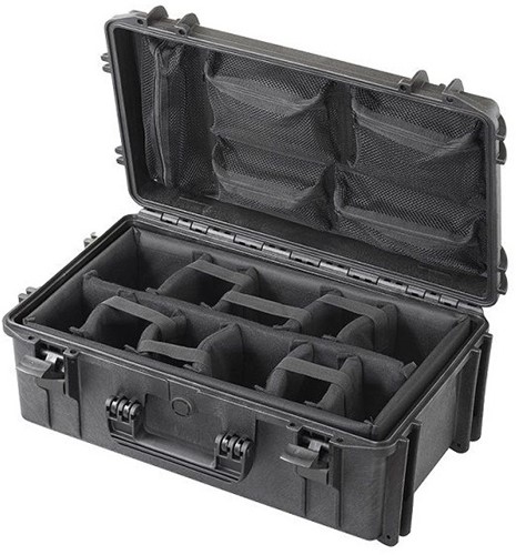 Max Case MAX 520 Black padded dividers + lid organizer 520 x 290 x 200 mm
