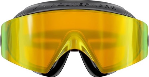 Aquasphere Defy Ultra Yellow Titanium Mirrored Lens Black Zwembril