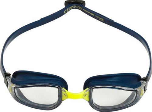 Aquasphere Fastlane Clear Lens Navy Blue/Bright Yellow Zwembril ASEP2990471LC