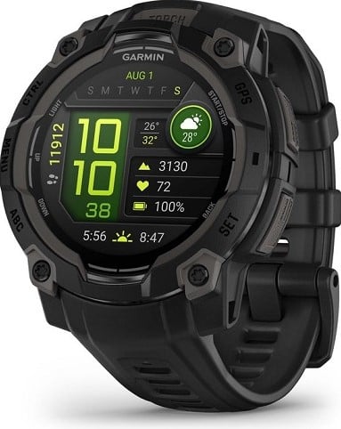 Garmin Instinct 3 – 45 mm, AMOLED, Zwart met zwarte band