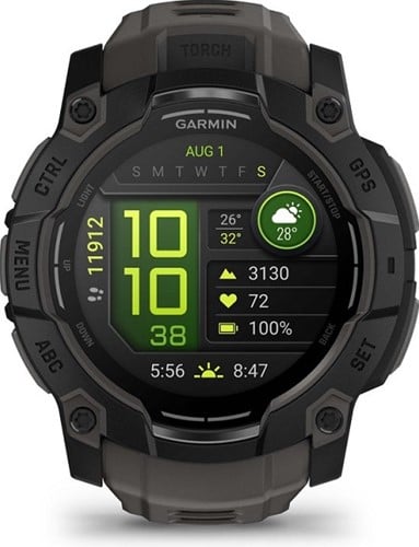 Garmin Instinct 3 – 50 mm, AMOLED, Zwart met charcoal band
