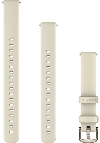 Garmin Lily 2 banden (14 mm), Coconut siliconen met cream gold gesp