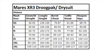 Mares_maattabel_XR3_droogpak