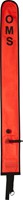 OMS Diver Alert Marker (1 Meter) Gesloten Onderkant, No-Lock Inflator Nippel Met Onluhtingsventiel (3kg Liftvermogen)-3