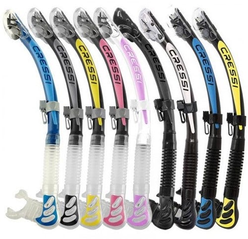 Cressi Alpha Ultra Dry Snorkel Sil Black/Tube Yellow