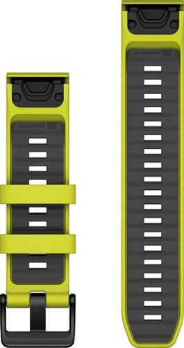 Garmin QuickFit 22 Watch Bands, Amp Yellow/Graphite Silicone