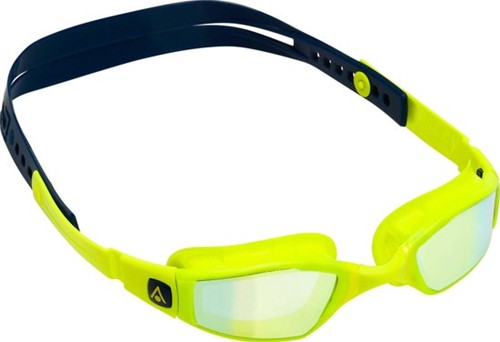 Aquasphere Ninja Yellow Titanium Mirrored Lens Yellow/Navy Blue Zwembril