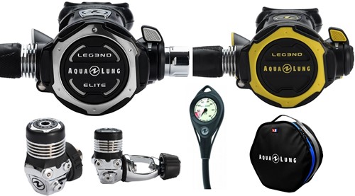 Aqualung Leg3nd Elite / Leg3nd Octopus Automatenset Met Manometer en Tas