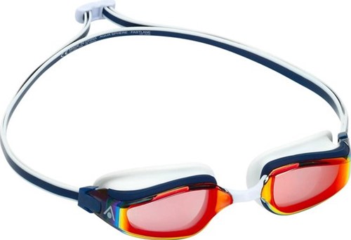 Aquasphere Fastlane Red Titanium Mirrored Lens Navy/Red Zwembril