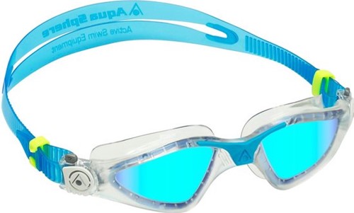 Aquasphere Kayenne Blue Titanium Mirrored Lens Clear/Turquoise Zwembril