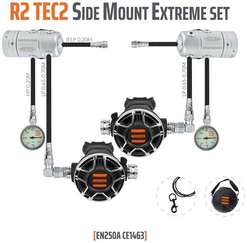 Tecline Regulator R2 Tec2 Rev. Side Mount Extreme Set - En250A