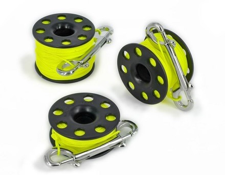 Best Divers Finger Reel – Messing-Karabiner Mit 30 M Seil, Perfekt Für Taucher