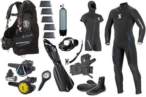 Complete divegear kit Level 3