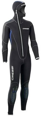 Cressi Facile Man Monopiece Wetsuit Black/Blue 5Mm S/2