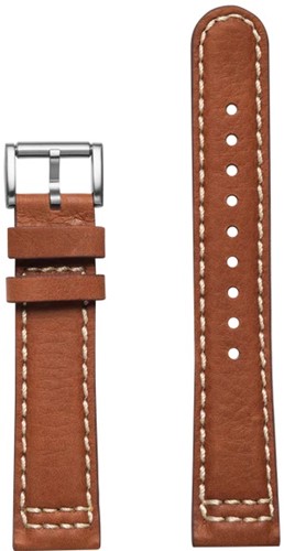 Protek - Replacement Straps Leather - Water Resistant Dark Tan/Titanium