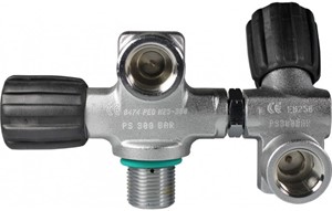 Double Valve Rotatable 300Bar M25X2 Nitrox M26X2