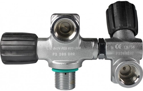 Double Valve Rotatable 300Bar M25X2 Nitrox M26X2