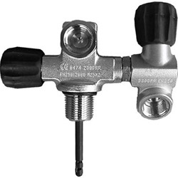 Double Valve Rotatable 230Bar M25X2 Nitrox M26X2
