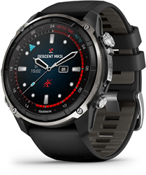 Garmin Descent MK3i (51) Silver and Black PVD Titanium with Black/Pebble Silicone band Duikcomputer