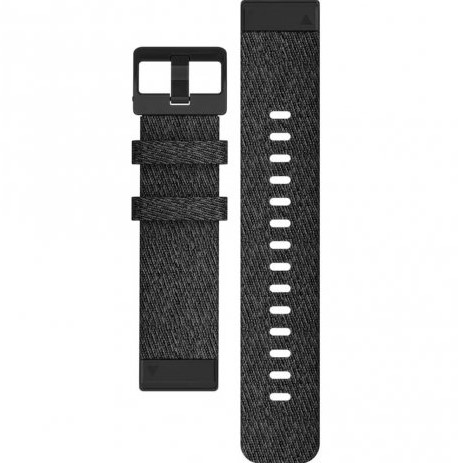 Garmin Quickfit 20mm Geschakeerd Zwart Nylon Met Zwarte Hardware Horlogeband