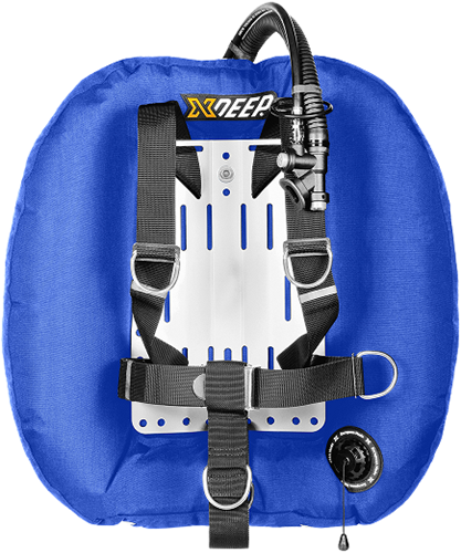 Xdeep Hydros 40 Dir, Alu Backplate BLUE