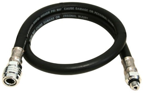 Inflator neorubberhose 3/8 x quick connector black 90 cm