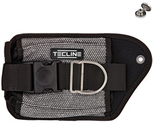Double weight pocket Grey Kevlar, left - Tecline