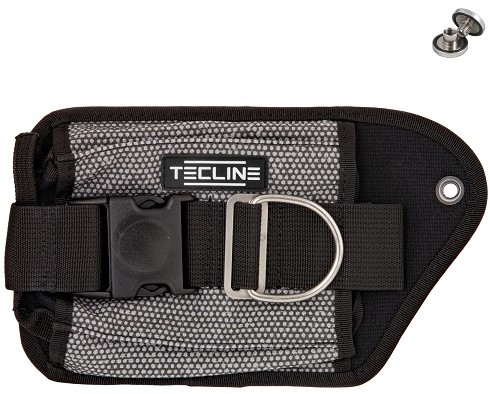 Double weight pocket Grey Kevlar, left - Tecline